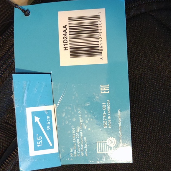 😺HP Essentials Laptop Carry Case Backpack in Black - Picture 7 of 16